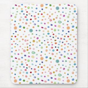 Rainbow Confetti Dots Wasserfarben Muster Mouse Pa Mousepad