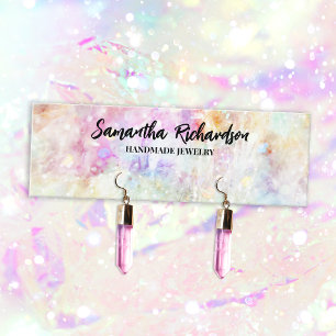 Rainbow Confetti Earring Holder Juwelier Display Mini Visitenkarte