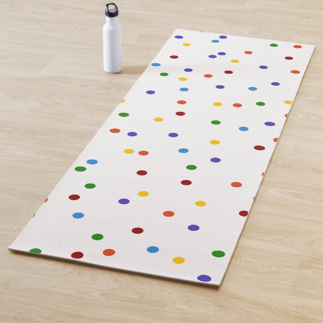 Rainbow Confetti Polka Dot Doppelseitig Yogamatte (Beispiel)