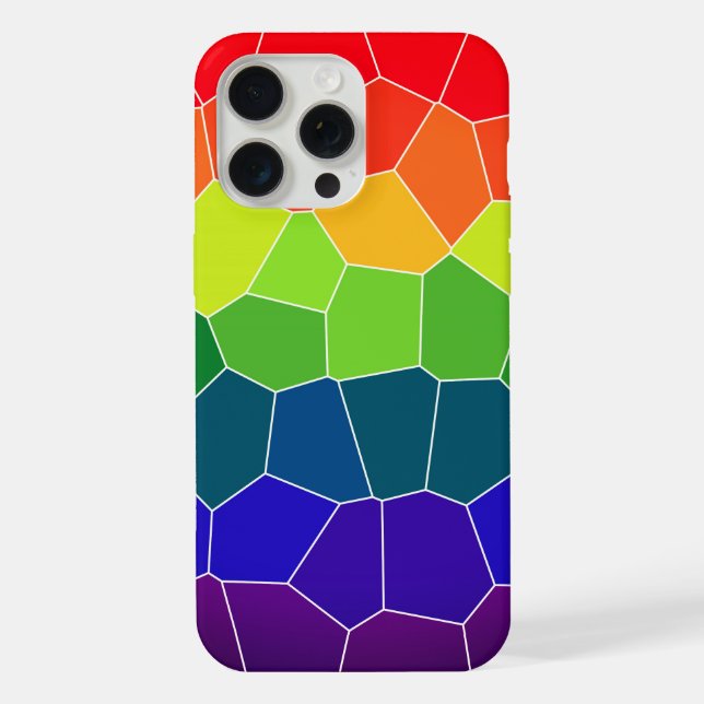 Rainbow-COOLES Muster iPhone 15 Pro Max Hülle (Rückseite)