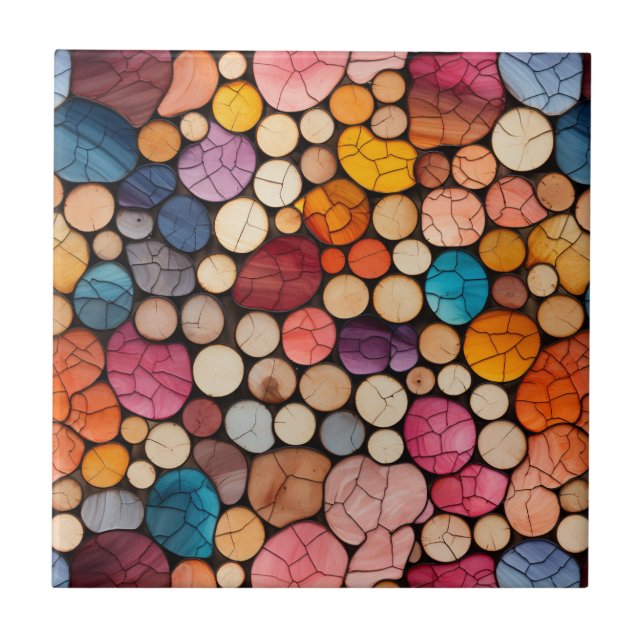 Rainbow Cork Tile Fliese (Vorderseite)