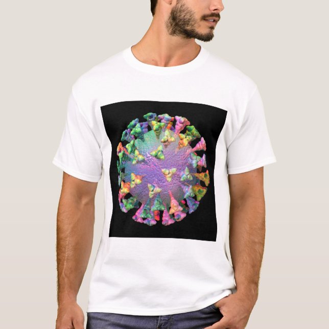 Rainbow Coronavirus COVID-Virus T-Shirt (Vorderseite)