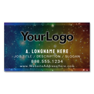 Rainbow Cosmic Galaxy Stars Artisan Company Logo Magnetische Visitenkarte