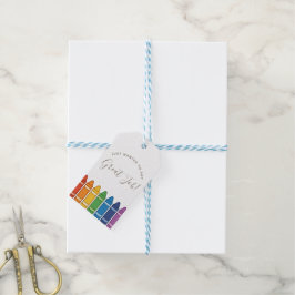 Rainbow Crayon Teacher Appreciation Gift Tag – Cus Geschenkanhänger