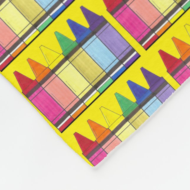 Rainbow Crayons Art School Teacher Artist Coloring Fleecedecke (Ecke)