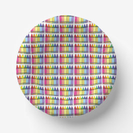 Rainbow Crayons Artist Art Class Birthday Party Pappteller
