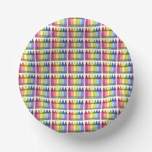 Rainbow Crayons Artist Art Class Birthday Party Pappteller