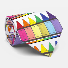 Rainbow Crayons Artist Art Supplier Teacher Pride Krawatte