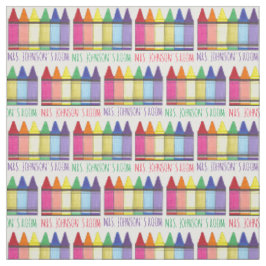 Rainbow Crayons Artist Art Teachroom Stoff