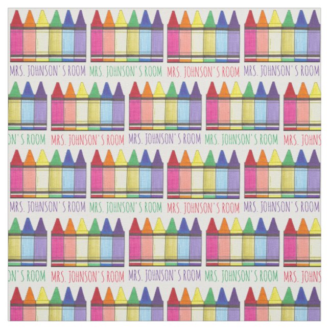 Rainbow Crayons Artist Art Teachroom Stoff (Muster)