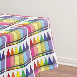 Rainbow Crayons School Art Teacher Coloring Prix Tischdecke