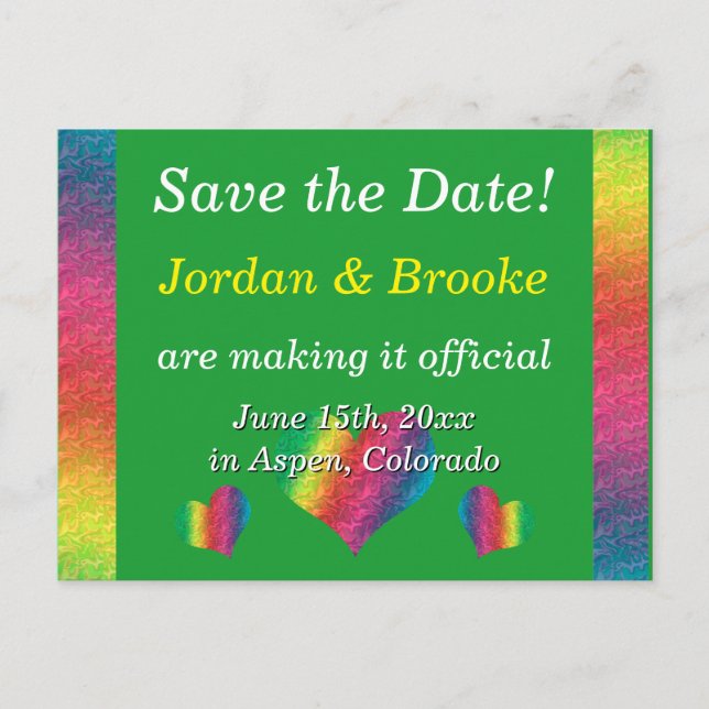 [Rainbow Crinkle Mariage] Cartes postales Coeurs V (Devant)