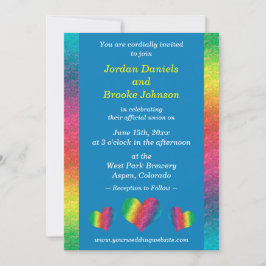 [Rainbow Crinkle Wedding] Herz Modern Blue