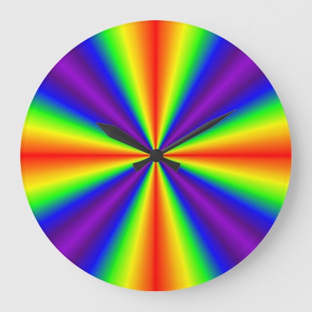 Rainbow Cross Große Wanduhr (Vorderseite)