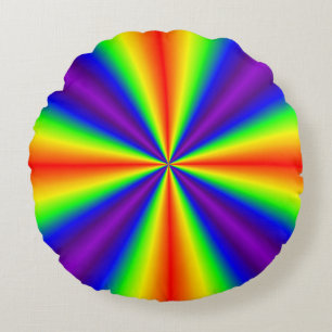 Rainbow Cross Rundes Kissen