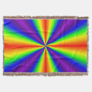 Rainbow Cross Throw Blanket Decke