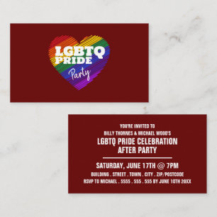 Rainbow Crowd, LGBTQ Pride Invitation Card
