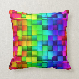 Rainbow Cubes Kissen
