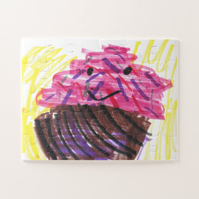 Rainbow Cupcake Child Art Magic  (Horizontal)