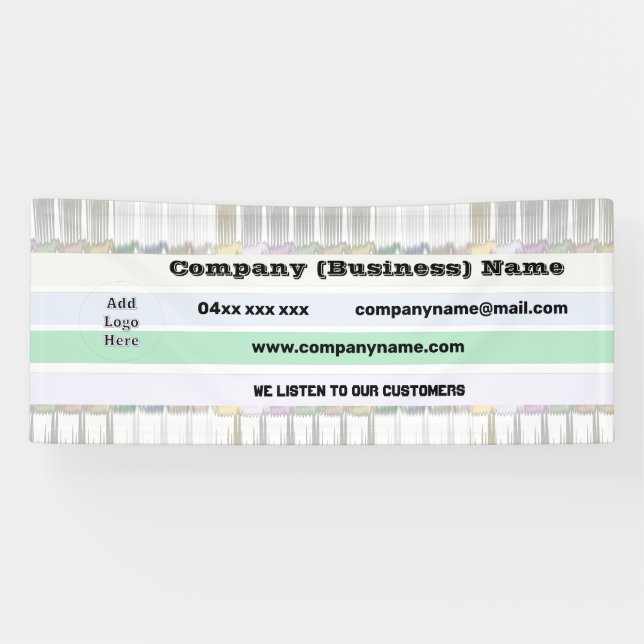 Rainbow Custom Company Banner mit Logo (Horizontal)