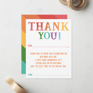 Rainbow Custom Message Füllen in Dankeschön Geburt Mitteilungskarte