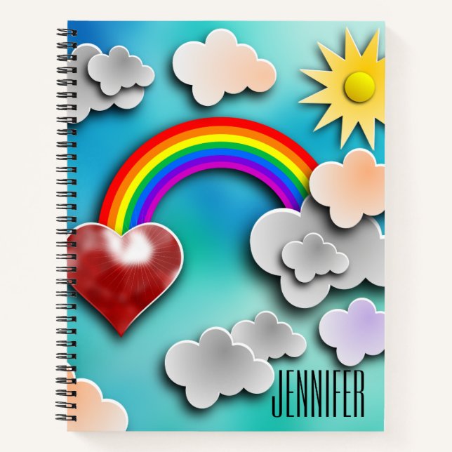 Rainbow Cut-Out Personal Notebook Creative Journal Notizbuch (Vorderseite)