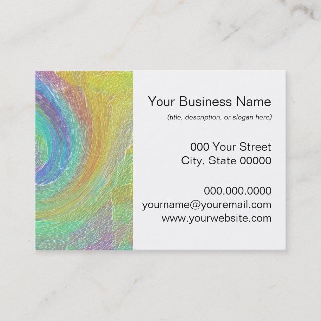 Rainbow Cyclone Abstrakt Art Visitenkarte (Vorderseite)