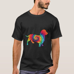 Rainbow Dackel Hund Art Farbige Dackel Wurst D T-Shirt