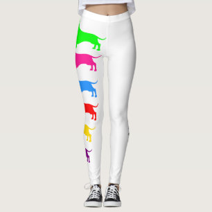 Rainbow Dackel Leggings Colorful Dackel Pants