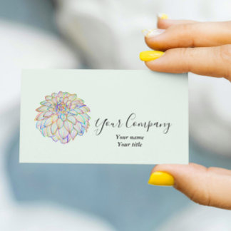 Rainbow Dahlia Business Card Visitenkarte