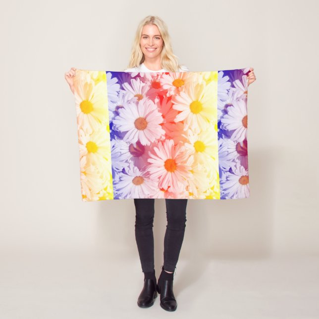 Rainbow Daisies Fleecedecke (Beispiel)