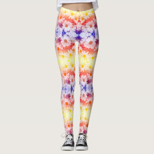 Rainbow Daisies Leggings