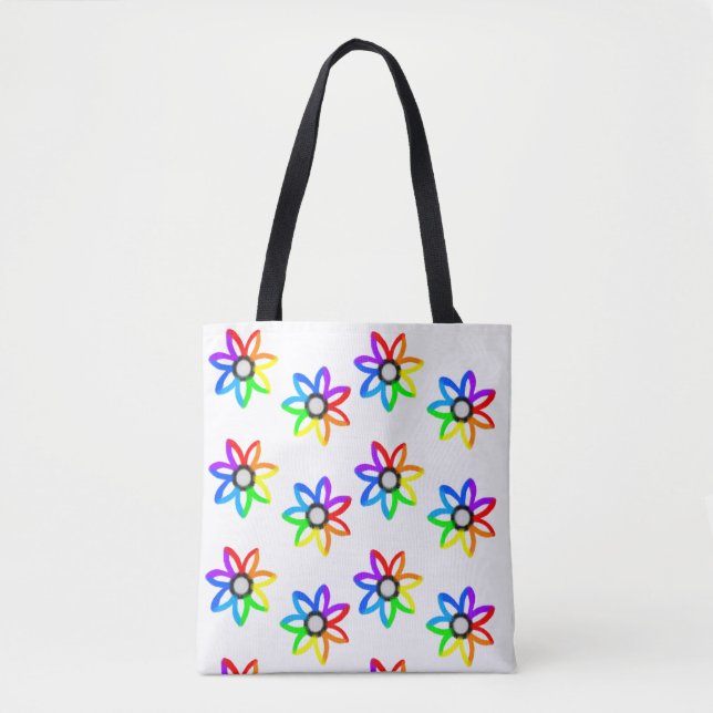Rainbow Daisies Tasche (Vorderseite)