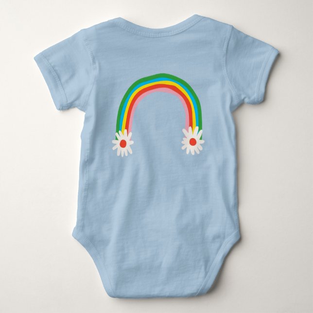 Rainbow & Daisy Baby Bodysuit Baby Strampler (Rückseite)