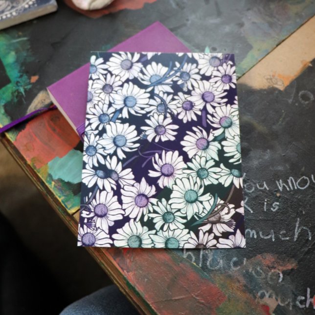 Rainbow Daisy Blume Muster Frühjahr Postkarte (Von Creator hochgeladen)