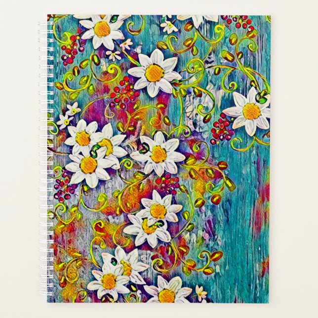 Rainbow Daisy Planner Planer (Vorderseite)