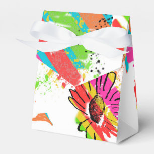 Rainbow Daisy Strip Design Geschenkschachtel