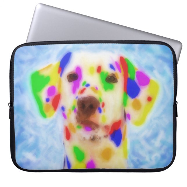 Rainbow Dalmatiner Laptopschutzhülle (Vorderseite)