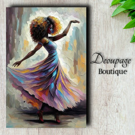 Rainbow Dance Joyful Spirit in Motion Decoupage Seidenpapier