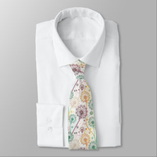 Rainbow Dandelion Breeze - Whimsisches Floral Krawatte