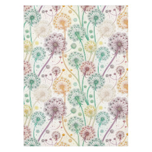 Rainbow Dandelion Breeze - Whimsisches Floral Tischdecke