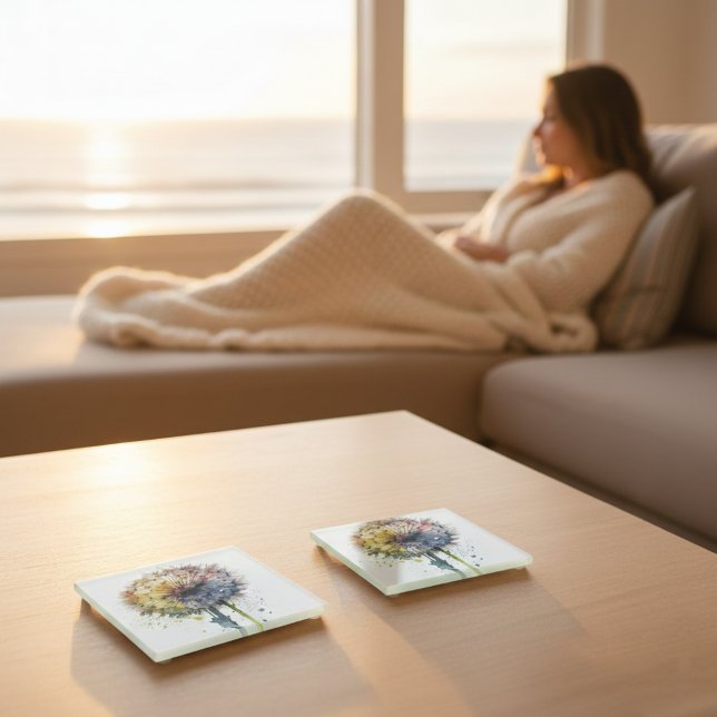 Rainbow Dandelion Glasuntersetzer (Von Creator hochgeladen)