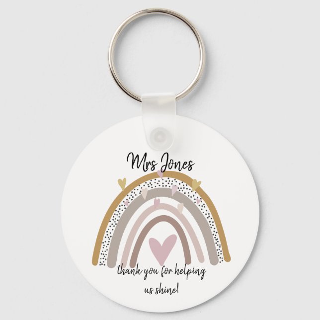 Rainbow Dankeschön Lehrer Geschenk Schlüsselanhänger (Vorderseite)