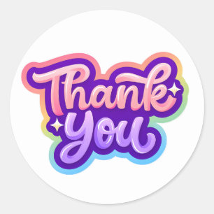 Rainbow Dankeschön Sticker - farbenfroh und Niedli