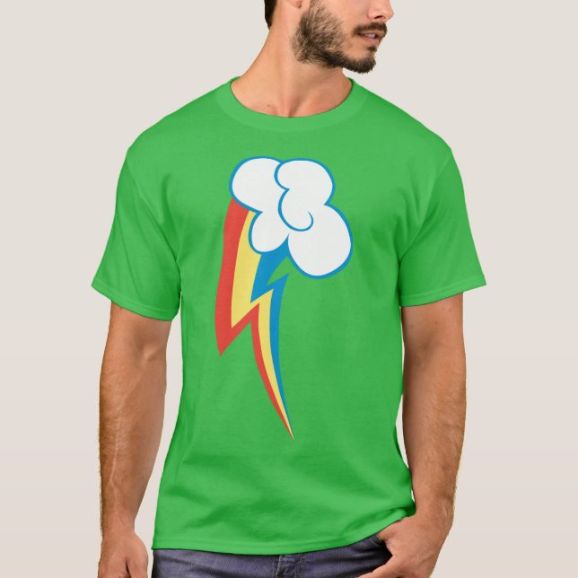 Rainbow Dash Cutie Mark Mädchen Mädchen T-Shirt (Vorderseite)