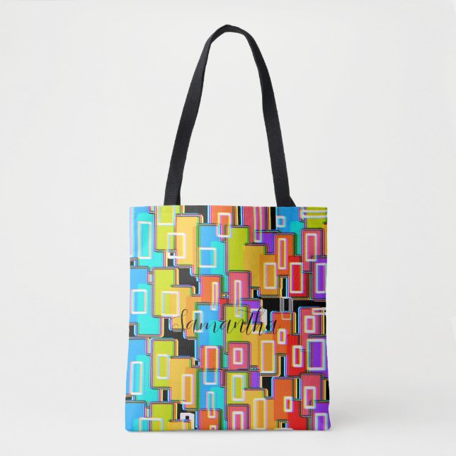 Rainbow Deko Zuhause Living Abstrakt Tasche (Vorderseite)