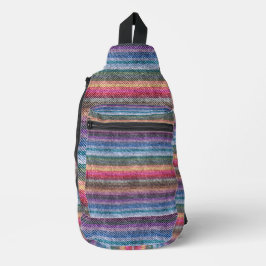 Rainbow Denim Pattern Crossbody Bag