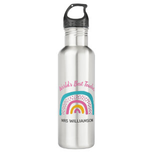 Rainbow: Der beste Lehrer der Welt Edelstahlflasche