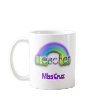 Rainbow Design Teacher Tasse