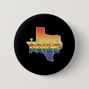 Rainbow Design Texas Map für stolze LGBT+ Texan Button